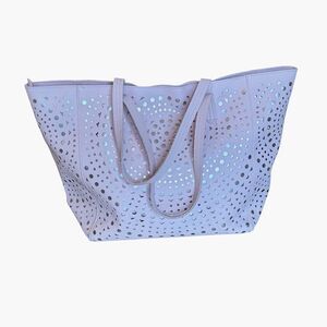 Pink-Peachy Burnout Pattern with Metallic Shoulder Strap